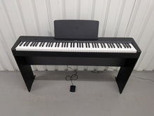 Load image into Gallery viewer, Yamaha P145 Digital Piano and full wooden stand, Black  stock #25573
