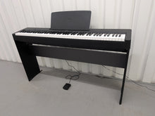 Load image into Gallery viewer, Yamaha P145 Digital Piano and full wooden stand, Black  stock #25573
