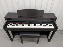 Load image into Gallery viewer, Yamaha Clavinova CLP-470 in dark rosewood with wooden keys action + stool #25575
