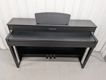 Load image into Gallery viewer, Yamaha Clavinova CLP-535 digital piano and stool in satin black finish stock # 25574
