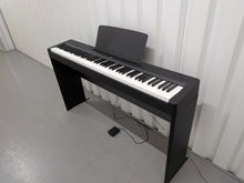 Load image into Gallery viewer, Yamaha P145 Digital Piano and full wooden stand, Black  stock #26003
