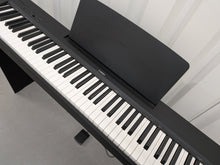 Load image into Gallery viewer, Yamaha P145 Digital Piano and full wooden stand, Black  stock #26003
