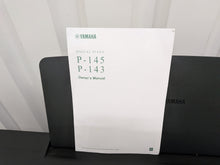 Load image into Gallery viewer, Yamaha P145 Digital Piano and full wooden stand, Black  stock #26003
