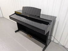 Load image into Gallery viewer, Roland HP-3e Digital Piano and stool in glossy black polished ebony Stock #26045
