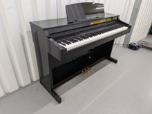 Load image into Gallery viewer, Roland HP-3e Digital Piano and stool in glossy black polished ebony Stock #26045
