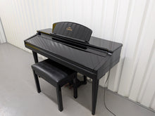 Load image into Gallery viewer, Yamaha Clavinova CVP-109PE Digital Piano and stool in glossy polished black stock #26049
