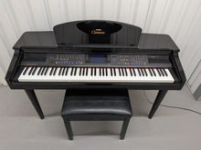Load image into Gallery viewer, Yamaha Clavinova CVP-109PE Digital Piano and stool in glossy polished black stock #26049
