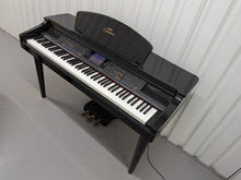 Load image into Gallery viewer, Yamaha Clavinova CVP-109PE Digital Piano and stool in glossy polished black stock #26049
