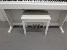 Load image into Gallery viewer, Yamaha Arius YDP-145 digital piano and stool in satin white finish stock nr 26062
