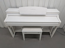 Load image into Gallery viewer, Yamaha Clavinova CSP-170 Digital Smart Piano satin white + stool stock # 26058
