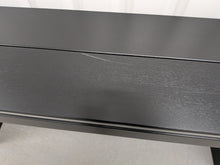 Load image into Gallery viewer, Roland F140R Digital Piano in satin black slim line space saver stock # 26060
