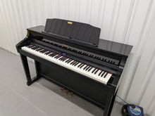Load image into Gallery viewer, Roland HP508 digital piano and stool in polished glossy black stock number 26064
