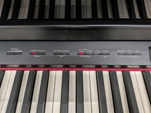 Load image into Gallery viewer, Roland HP508 digital piano and stool in polished glossy black stock number 26064
