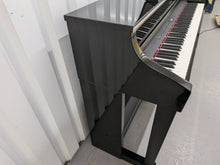 Load image into Gallery viewer, Roland HP508 digital piano and stool in polished glossy black stock number 26064
