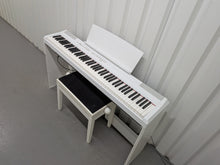 Load image into Gallery viewer, Yamaha P-115 digital portable piano with full stand and 3 pedals white stock #26086
