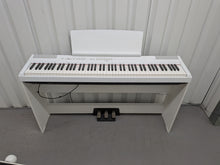 Load image into Gallery viewer, Yamaha P-115 digital portable piano with full stand and 3 pedals white stock #26086
