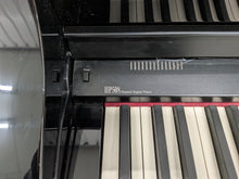 Load image into Gallery viewer, Roland HP508 digital piano and stool in polished glossy black stock number 26096
