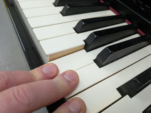 Load image into Gallery viewer, Roland HP508 digital piano and stool in polished glossy black stock number 26096
