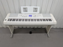 Load image into Gallery viewer, Yamaha DGX-650 in white 88 Key Weighted Keys Portable Grand piano stock # 26118
