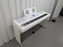 Load image into Gallery viewer, Yamaha DGX-650 in white 88 Key Weighted Keys Portable Grand piano stock # 26118
