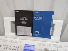 Load image into Gallery viewer, Yamaha DGX-650 in white 88 Key Weighted Keys Portable Grand piano stock # 26118
