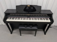 Load image into Gallery viewer, Roland HP506 Digital Piano glossy black wooden action keys + stool Stock nr 26124
