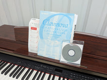 Load image into Gallery viewer, YAMAHA CLAVINOVA CLP-370M DIGITAL PIANO + STOOL IN MAHOGANY stock nr 26125
