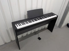 Load image into Gallery viewer, Yamaha P145 Digital Piano and full wooden stand, Black  stock #26129

