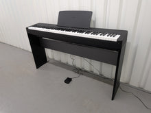 Load image into Gallery viewer, Yamaha P145 Digital Piano and full wooden stand, Black  stock #26129
