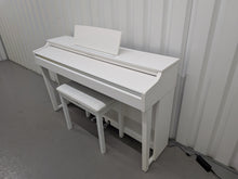 Load image into Gallery viewer, Yamaha Clavinova CLP-625 digital piano and stool in satin white stock #26133
