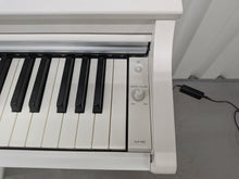 Load image into Gallery viewer, Yamaha Clavinova CLP-625 digital piano and stool in satin white stock #26133
