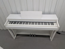 Load image into Gallery viewer, Yamaha Clavinova CLP-625 digital piano and stool in satin white stock #26133
