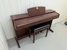Load image into Gallery viewer, Yamaha Clavinova CLP-320 Digital Piano and stool in mahogany, stock no 26131

