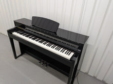 Load image into Gallery viewer, Yamaha Clavinova CLP-535 CLP-535PE Digital Piano in gloss black stock # 26151

