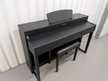 Load image into Gallery viewer, Yamaha Clavinova CLP-430 Digital Piano and stool in satin black stock #26155
