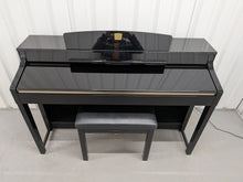 Load image into Gallery viewer, YAMAHA CLAVINOVA CLP-370PE DIGITAL PIANO + STOOL IN GLOSSY BLACK stock nr 26158
