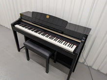 Load image into Gallery viewer, YAMAHA CLAVINOVA CLP-370PE DIGITAL PIANO + STOOL IN GLOSSY BLACK stock nr 26158
