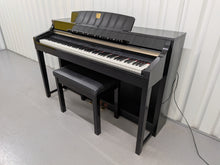 Load image into Gallery viewer, YAMAHA CLAVINOVA CLP-370PE DIGITAL PIANO + STOOL IN GLOSSY BLACK stock nr 26158
