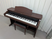 Load image into Gallery viewer, TECHNICS SX-PX665 DIGITAL PIANO IN MAHOGANY + matching stool  stock number 26172

