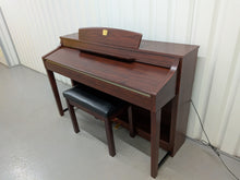 Load image into Gallery viewer, YAMAHA CLAVINOVA CLP-370M DIGITAL PIANO + STOOL IN MAHOGANY stock nr 26181
