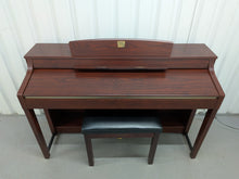 Load image into Gallery viewer, YAMAHA CLAVINOVA CLP-370M DIGITAL PIANO + STOOL IN MAHOGANY stock nr 26181
