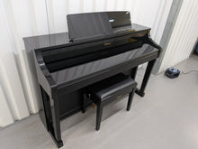 Load image into Gallery viewer, Roland HP507 digital piano and stool in polished ebony finish stock number 26194
