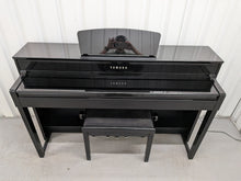 Load image into Gallery viewer, Yamaha Clavinova CLP-535 CLP-535PE Digital Piano in gloss black stock # 26191
