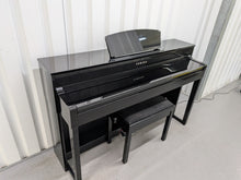 Load image into Gallery viewer, Yamaha Clavinova CLP-535 CLP-535PE Digital Piano in gloss black stock # 26191
