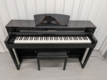 Load image into Gallery viewer, Yamaha Clavinova CLP-535 CLP-535PE Digital Piano in gloss black stock # 26191
