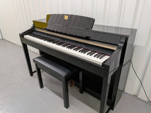 Load image into Gallery viewer, YAMAHA CLAVINOVA CLP-370PE DIGITAL PIANO + STOOL IN GLOSSY BLACK stock nr 26193
