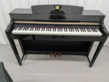 Load image into Gallery viewer, YAMAHA CLAVINOVA CLP-370PE DIGITAL PIANO + STOOL IN GLOSSY BLACK stock nr 26193
