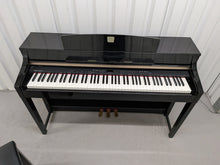 Load image into Gallery viewer, YAMAHA CLAVINOVA CLP-370PE DIGITAL PIANO + STOOL IN GLOSSY BLACK stock nr 26193
