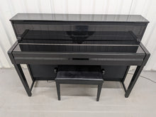 Load image into Gallery viewer, Yamaha Clavinova CLP-585 digital piano and stool in glossy black  stock #26208
