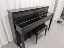 Load image into Gallery viewer, Yamaha Clavinova CLP-585 digital piano and stool in glossy black  stock #26208
